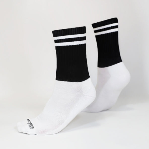 Youth Half Sock Black White Black/White