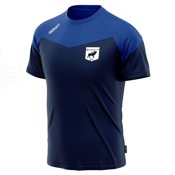 Blessington Rugby Club Wicklow Cali T-Shirt Navy/Royal Honey Comb