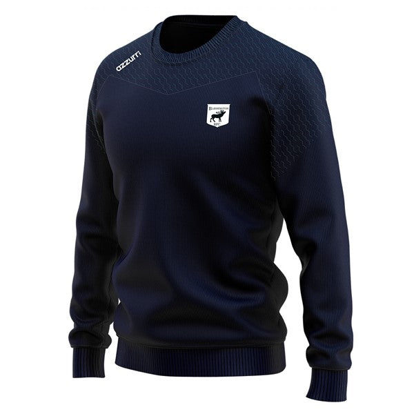 Blessington Rugby Club Wicklow Cali Crew Neck Navy/Navy Honey Comb