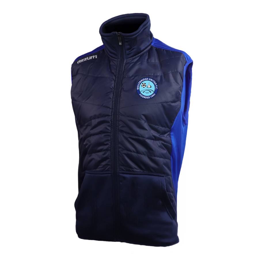Ballybridge United FC Ezra Hybrid Gilet Navy/Royal Honey Comb