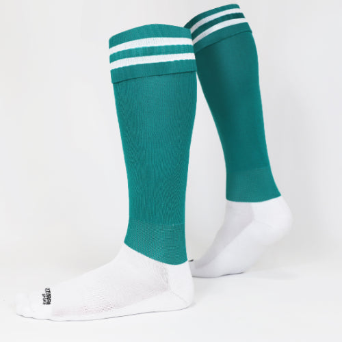 G/W Adult Full Sock Green White Green/White