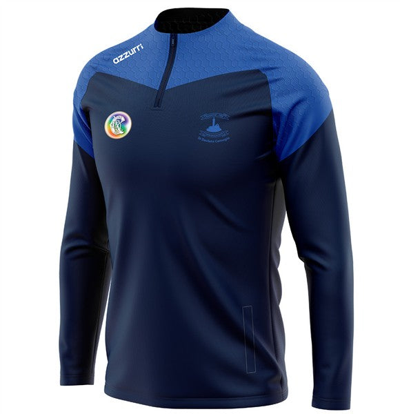 St Declans Camogie Club Waterford Kids Cali Half-Zip Navy/Royal Honey Comb