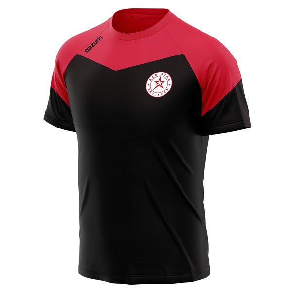 Red Star FC Kids Cali T-Shirt Black/Red/Red