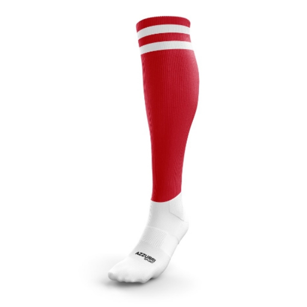 Picture of Passage East GAA 2 Stripe Full Socks Red-White