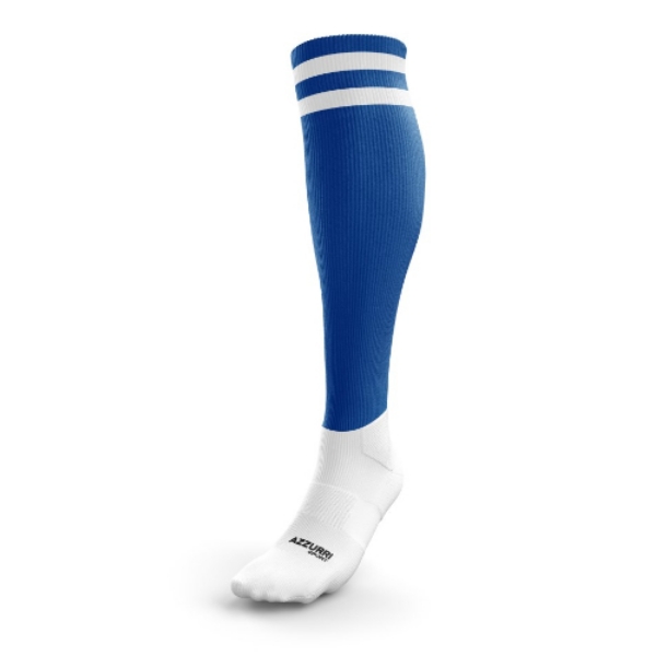 Picture of Silvermines FC 2 Stripe Full Socks Royal-White