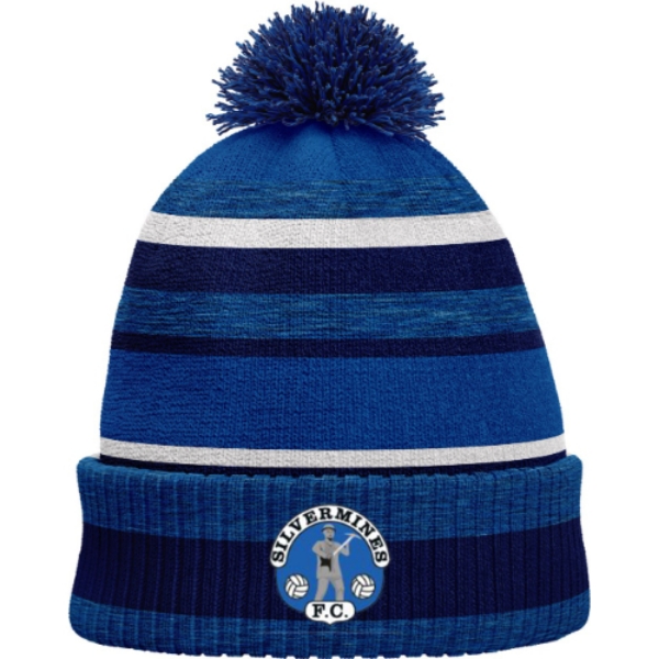 Picture of Silvermines FC Bobble Hat Royal Melange-Navy-White