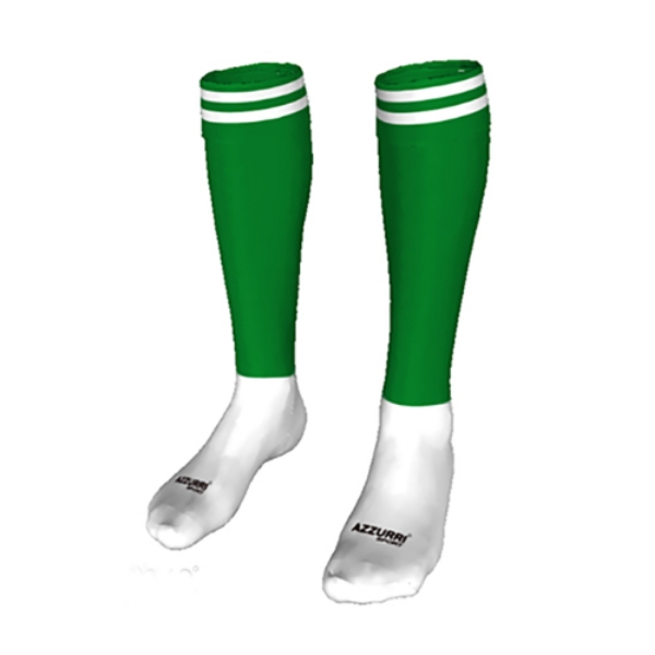 Picture of CBS Ennistymom 2 Stripe Full Socks Emerald-White