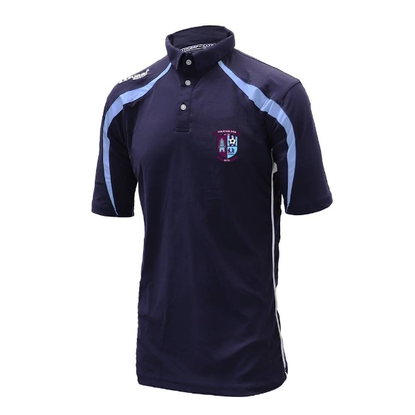 Picture of Youghal United Polo Shirt Navy-Sky-White