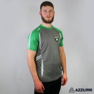 Picture of St Ultans GAA Swilly Tee Grey Melange-Emerald-White