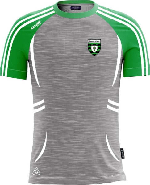 Picture of St Ultans GAA Swilly Tee Grey Melange-Emerald-White