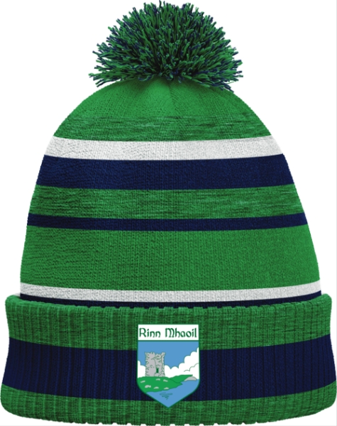 Picture of Renvyle GAA Bobble Hat Emerald Melange-Navy-White