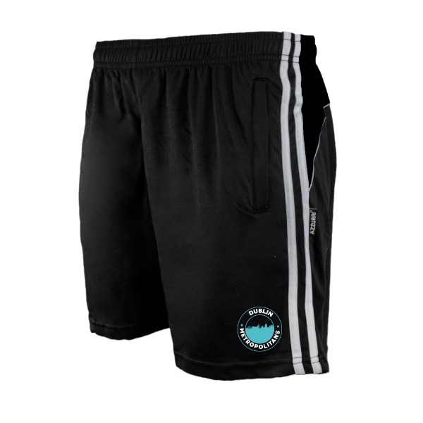 Picture of Dublin Metropolitans Kids Leisure Shorts Black-Black-White