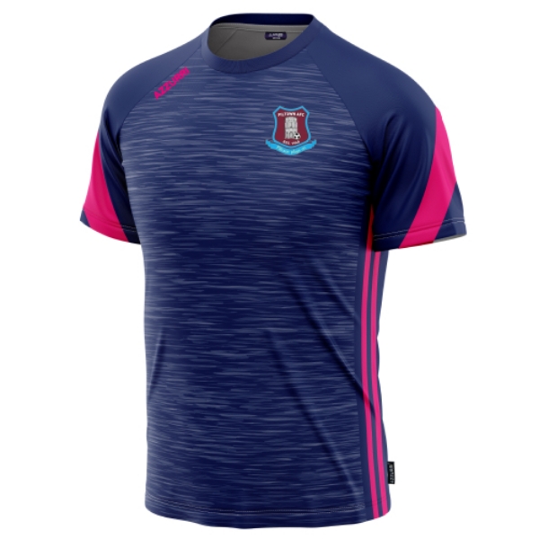Picture of Piltown AFC Girls Apex T-Shirt Navy Melange-Navy-Pink