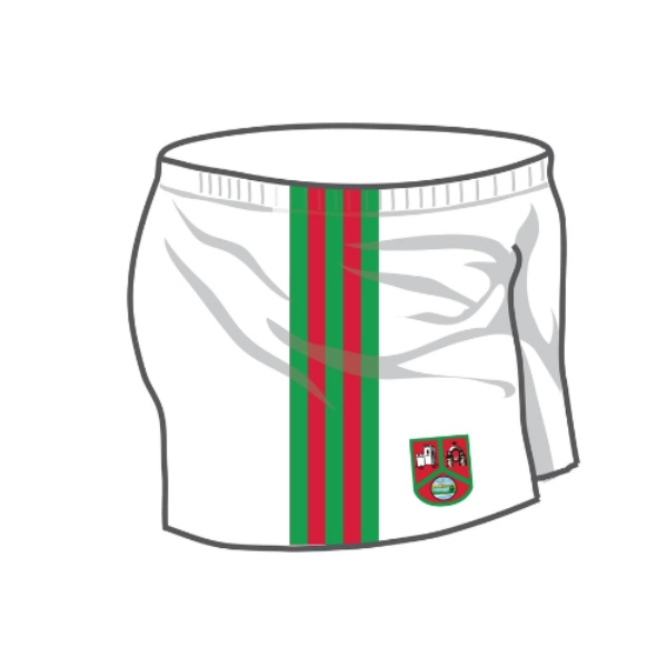 Picture of Stock st annes kids shorts White-Emerald-Red