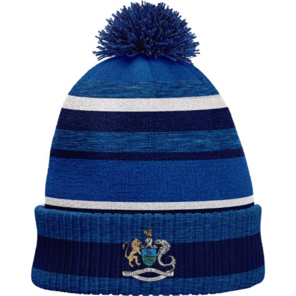 Picture of Waterford & District Junior League Bobble Hat Royal Melange-Navy-White