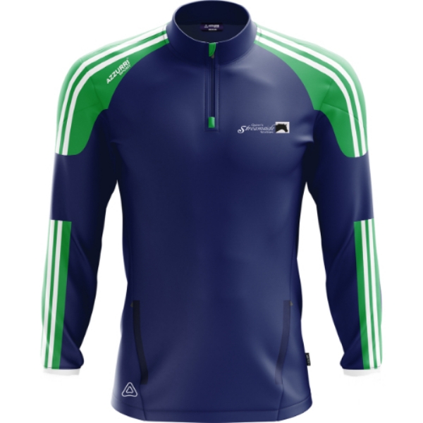 Picture of Streamside Stables Brooklyn Half Zip Navy-Emerald-White