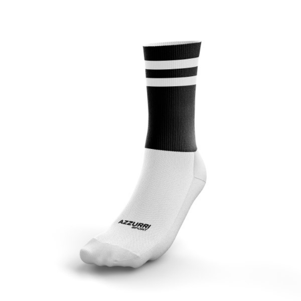 Picture of Blacks & Whites Camogie Kids Midi Socks Black-White