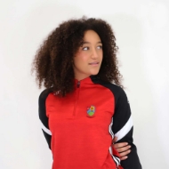 Picture of Na Fianna Hurling Club Kids Apex Half Zip Red Melange-Black-White