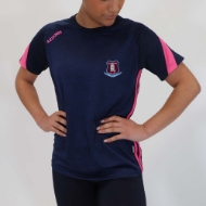 Picture of Piltown AFC Ladies Apex T-Shirt Navy Melange-Navy-Pink