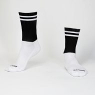 Picture of B-W Youth Half Sock Midi Black White