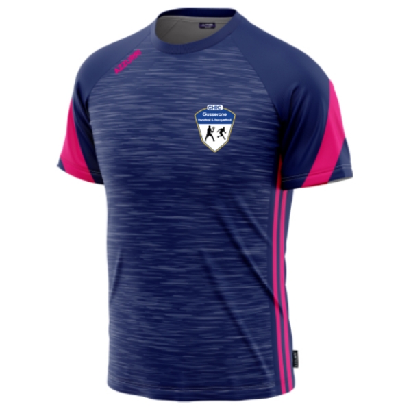 Picture of Gusserane Handball & Racquetball Ladies Apex T-Shirt Navy Melange-Navy-Pink