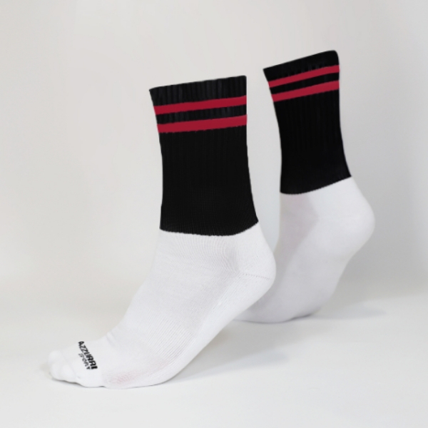 Picture of Old Christians Youth Half Socks Black-Red
