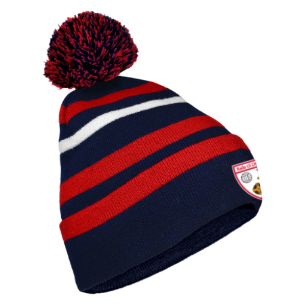 Picture of Ballyduff Lower Camogie Beanie Bobble Hat Navy-Red-White
