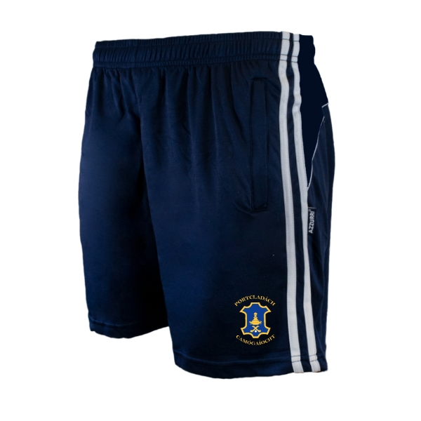 Picture of Portlaw Camogie Club Kids Leisure Shorts Navy-Navy-White