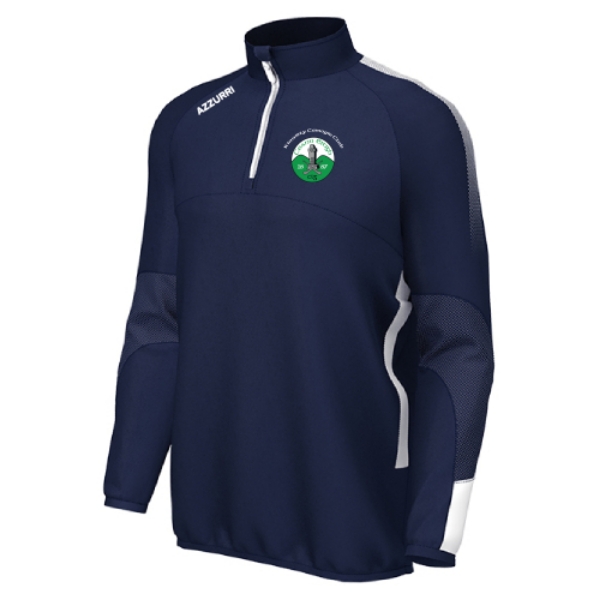 Picture of Kinnitty Camogie Edge Pro Quarter Zip Navy-White