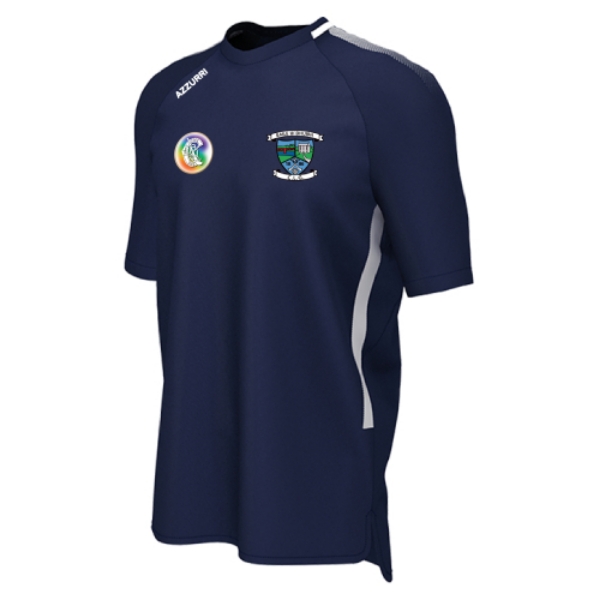 Picture of Ballyduff Upper Camogie Edge Pro T-Shirt Navy-White