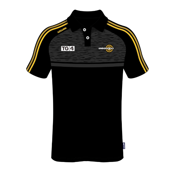 Picture of Underdogs Leisure Polo Top Black-Deep Grey-Gold