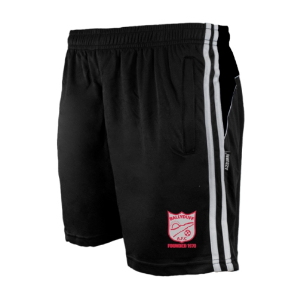 Picture of Ballyduff AFC Brooklyn Leisure Shorts Black-Black-White