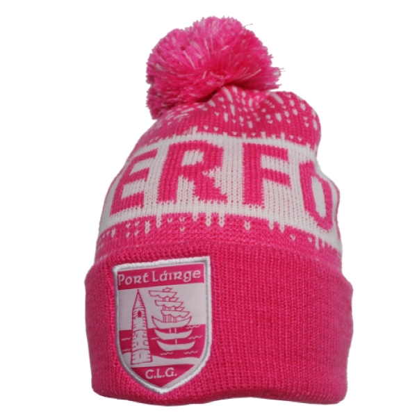 Picture of Waterford Pink Oakland Bobble Hat Pink-White