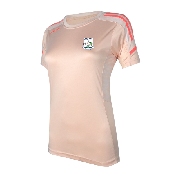Picture of Breaffy LGFA Ladies Oakland T Shirt Peach-White-Coral