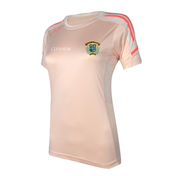 Picture of Patrician Presentation Ladies Oakland T Shirt Peach-White-Coral