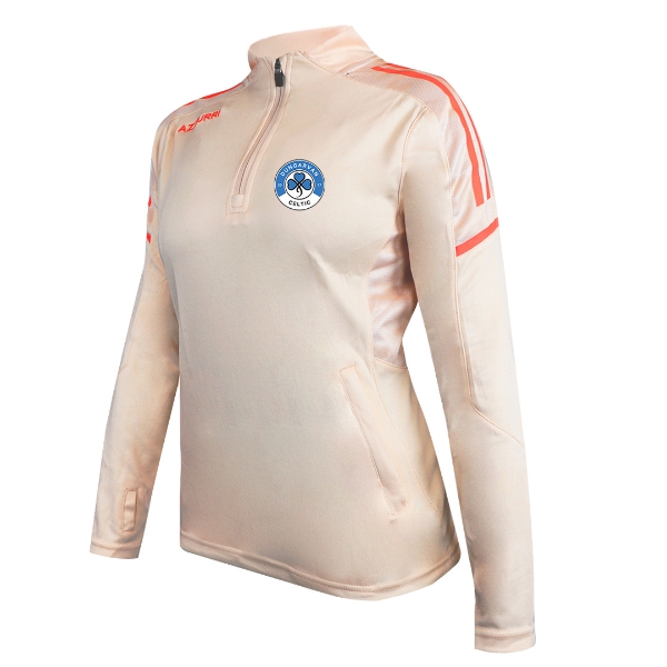 Picture of Dungarvan Celtic AFC Girls Oakland Half Zip Peach-White-Coral