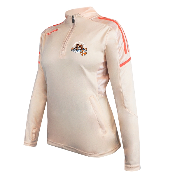 Picture of Waterford Wildcats Girls Oakland Half Zip Peach-White-Coral