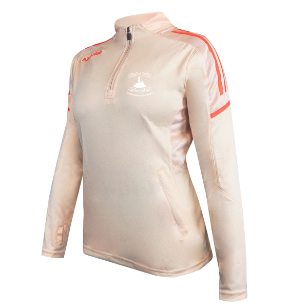 Picture of St Declans Camogie Ladies Oakland Half Zip Peach-White-Coral