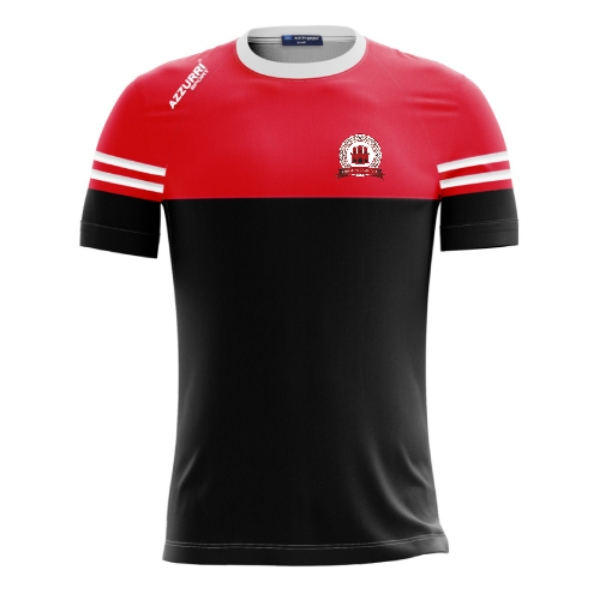 Picture of Gibraltar Gaels Kids Skryne T-Shirt Black-Red-White
