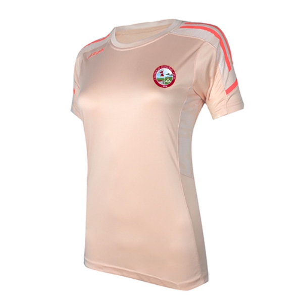 Picture of CAUSEWAY CAMOGIE LADIES OAKLAND T SHIRT Peach-White-Coral