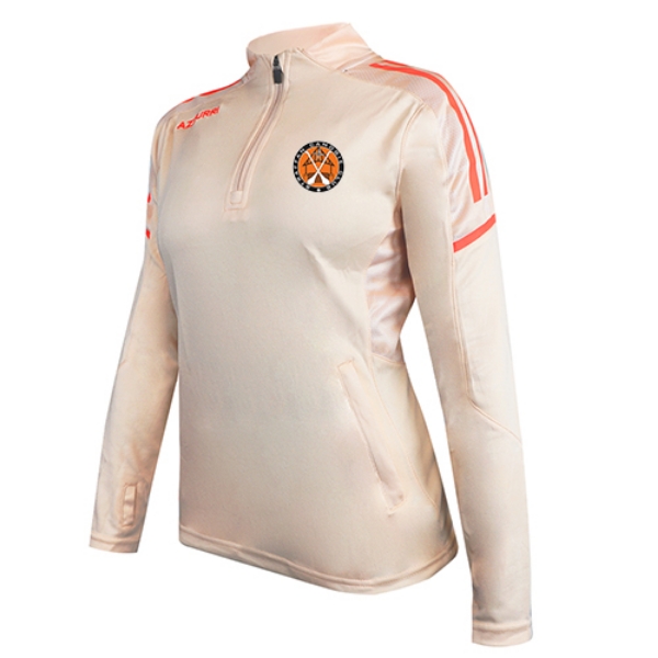 Picture of STRAFFAN CAMOGIE LADIES OAKLAND HALF ZIP Peach-White-Coral