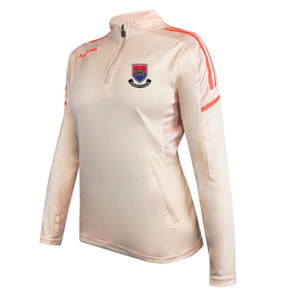 Picture of CHARLEVILLE LADIES OAKLAND HALF ZIP Peach-White-Coral