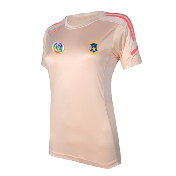 Picture of PORTLAW CAMOGIE GIRLS OAKLAND T-SHIRT Peach-White-Coral