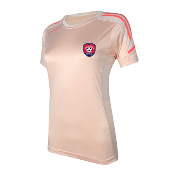 Picture of BALLYDUFF ROVERS LADIES OAKLAND T SHIRT Peach-White-Coral