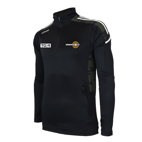 Picture of TG4 UNDERDOGS KIDS OAKLAND HALF ZIP Black-Gold-White