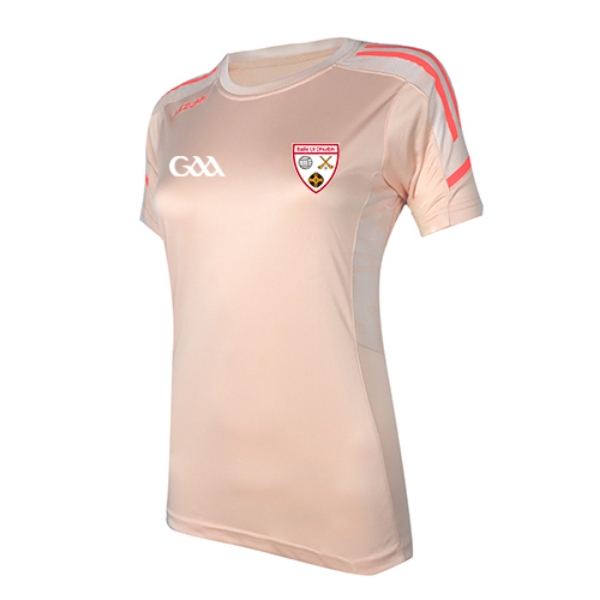 Picture of BALLYDUFF LOWER GAA LADIES OAKLAND T SHIRT Peach-White-Coral