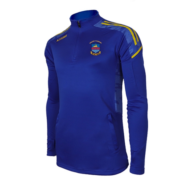 Picture of GERALDINE O'HANRAHANS OAKLAND HALF ZIP Royal-White-Gold