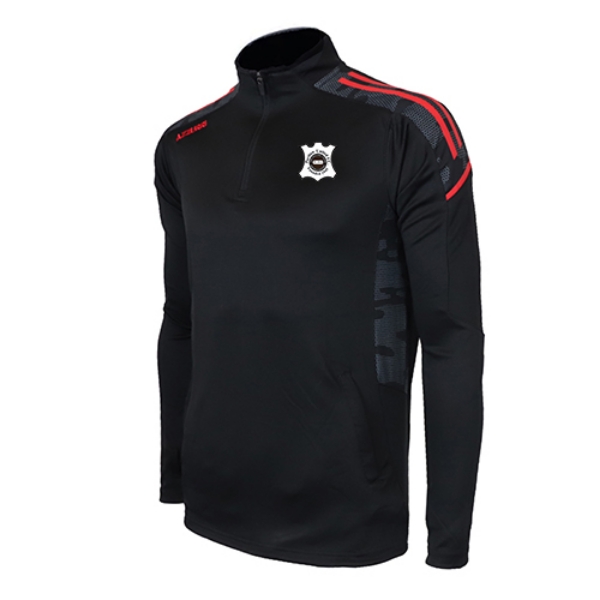 Picture of PORTLAW UNITED FC OAKLAND HALF ZIP Black-White-Red