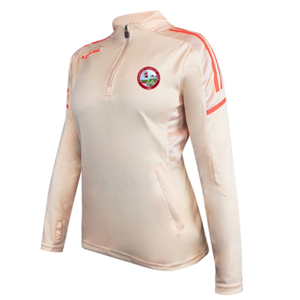 Picture of CAUSEWAY CAMOGIE GIRLS OAKLAND HALF ZIP Peach-White-Coral