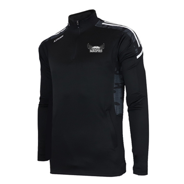 Picture of GALWAY MAGPIES KIDS OAKLAND HALF ZIP Black-White-White